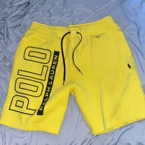 Yellow Polo Ralph Lauren Tech Shorts.